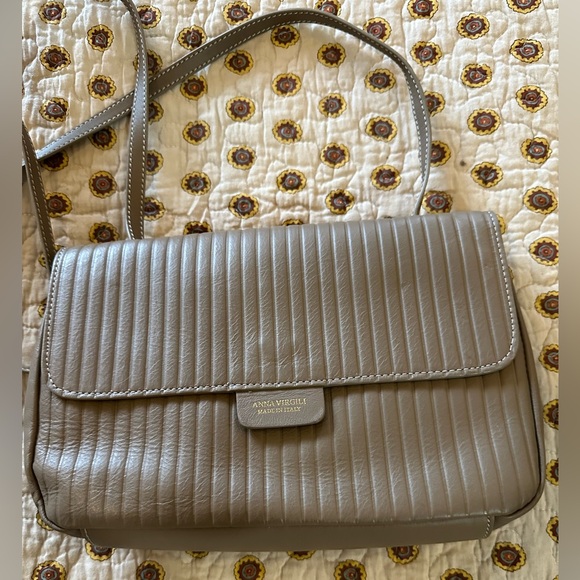 Anna Virgili Tan Soft Leather Luxury Bag Made in Italy - Picture 2 of 8